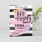 パステルゴースト ハロウィン ブースデー パーティー 誕生日 招待状 (スタンド正面)