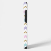 パステルゴールドラメジグザグ柄 iPhoneケース (左側面)