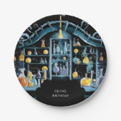 パステルサイエンス実験科学者誕生日 ペーパープレート (正面)