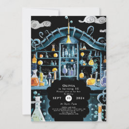 パステルサイエンス実験科学者誕生日 招待状