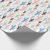 パステルサグアーロサボスパターン ラッピングペーパー (角)