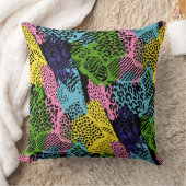 パステルサファリアニマルプリント クッション (ブランケット)