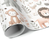 パステルサファリキッズラッピング紙 ラッピングペーパー (ロールコーナー)
