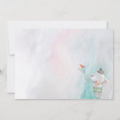 パステルサファリ動物パーソナライズされたベビーシャワー 招待状 (裏面)