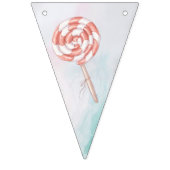 パステルサファリ動物パーソナライズされた誕生日パーティー バンティングフラッグ (第1の旗)