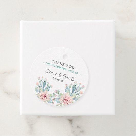 パステルサボス結婚フラワーズサンキュー フェイバータグ (インサイチュ)