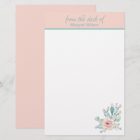 パステルサボタル 便箋 (正面/裏面)