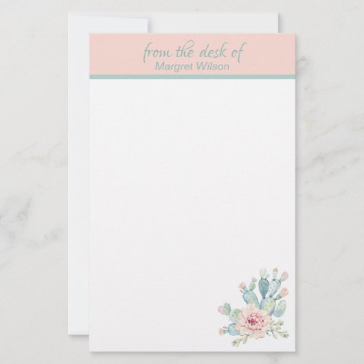 パステルサボタル 便箋 (正面)