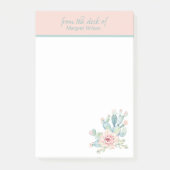 パステルサボテン個人文房具 ポストイット (正面)