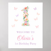 パステルサマーガーデン1st誕生日パーティーへようこそ ポスター (正面)