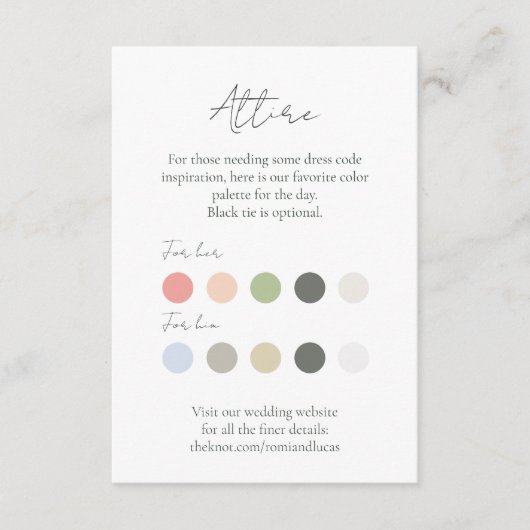 パステルサマードット結婚の衣装エンクロージャカード エンクロージャーカード (正面)