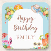 パステルサマーバースデーパーティー コースター (正面)