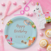 パステルサマーバースデーパーティー ペーパープレート (パーティー)
