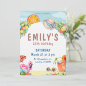 パステルサマーバースデーパーティー 招待状 (スタンド正面)