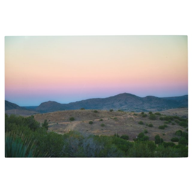 パステルサンセットインアルパイン メタルプリント (正面)