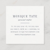 パステルサンセットウォーターカラー スクエア名刺 (裏面)