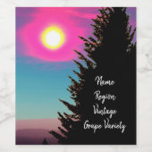 パステルサンセットカスタムワインラベル ワインラベル (シングルラベル)