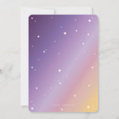 パステルサンセットスクリプト&スターズエクセージメントパーティー 招待状 (裏面)