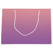 パステルサンセットピンクパープルグラデーシグラデーションョン ラージペーパーバッグ (正面)