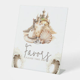 パステルサンド誕生日ビーチテーブルサイン 台座サイン