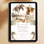 パステルサンド誕生日ビーチパーティー 招待状