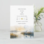 パステルサンライズシーサイドソルトマーシュビーチ結婚式 招待状 (スタンド正面)
