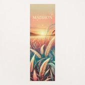 パステルサンライズランドスケープパーソナライズされたグラス ヨガマット (正面)