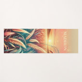 パステルサンライズランドスケープパーソナライズされたグラス ヨガマット (正面(横))