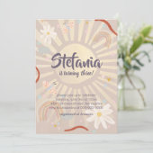 パステルサン ピンクガール 誕生日招待状 招待状 (スタンド正面)