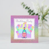 パステルサーカスピエロ誕生日パーティー招待 招待状 (スタンド正面)