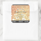 パステルサーモングリッター製品ラベルとダイヤモンド スクエアシール (バッグ)