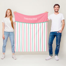 パステルサーモンピンクティール（緑がかった色）グリーンストライプ名