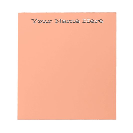 パステルサーモンユニークパーソナライズされた先生 ノートパッド (正面)