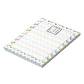 パステルシェブロンとモノグラムby Shirley Taylor ノートパッド (回転)