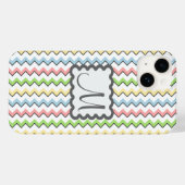 パステルシェブロンとモノグラムby Shirley Taylor Case-Mate iPhoneケース (裏面 (横))