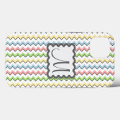 パステルシェブロンとモノグラムby Shirley Taylor Case-Mate iPhoneケース (裏面 (横))