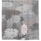 パステルシェードのグレーとピンクのシャワーカーテン シャワーカーテン (正面)