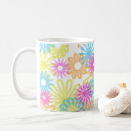 パステルシェードの花 コーヒーマグカップ