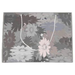 パステルシェードオブグレーアンドピンク抱き枕 ラージペーパーバッグ