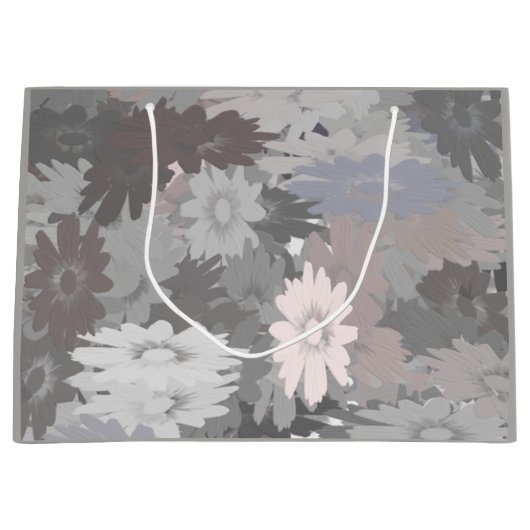 パステルシェードオブグレーアンドピンク抱き枕 ラージペーパーバッグ (正面)