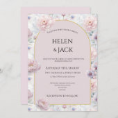 パステルシェード結婚式招待状 招待状 (正面/裏面)