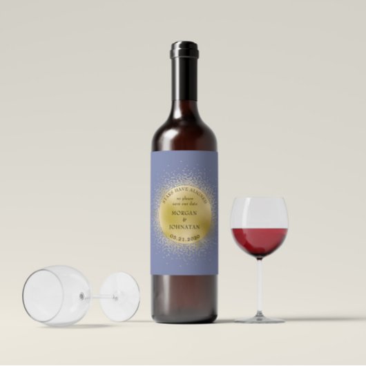 パステルシテラス金ゴールドムーンセーブ ワインラベル