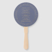 パステルシテラル金ゴールドムーン結婚式 プログラム ハンドファン (裏面)