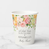 パステルシトラスフローラリトルかわいこちゃんベビーシャワー 紙コップ (裏面)