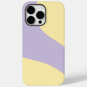 パステルシンプルイエローとパープルに波 Case-Mate iPhone 14 PRO MAXケース