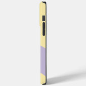 パステルシンプルイエローとパープルに波 Case-Mate iPhoneケース (裏面 / 左)