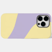 パステルシンプルイエローとパープルに波 Case-Mate iPhoneケース (裏面 (横))