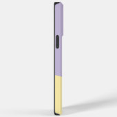 パステルシンプルイエローとパープルに波 Case-Mate iPhoneケース (裏面 / 右)