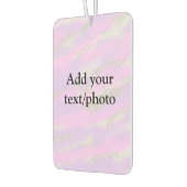 パステルシンプルグリッターカラフルの追加テキスト写真 カーエアーフレッシュナー (左)