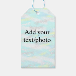 パステルシンプルグリッターカラフルの追加テキスト写真 ギフトタグ